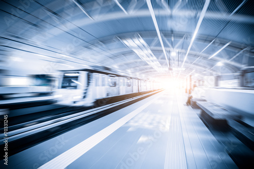 Metro Train with motion blur effect © 06photo