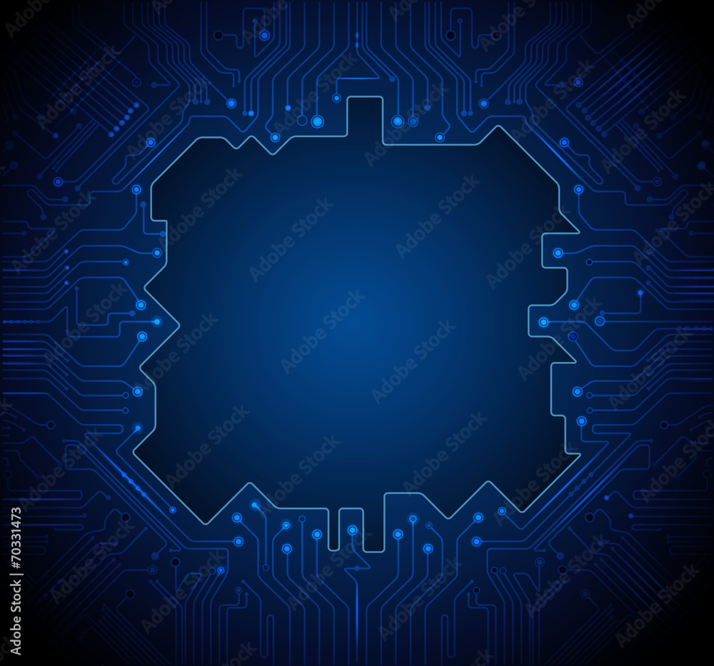 Blue abstract technology circuit background