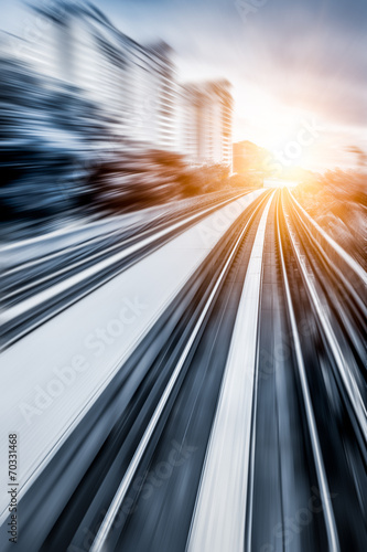 City Metro Rail,motion blur