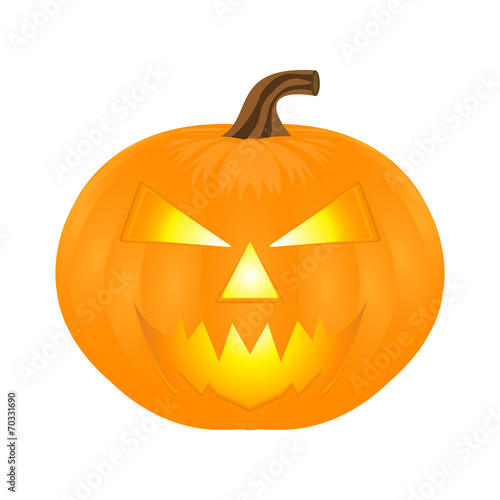 Halloween Pumpkin isolated on white