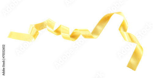 Golden ribbon isolated on white