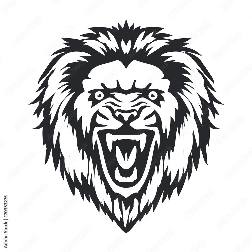 Fototapeta premium Vector ion head front