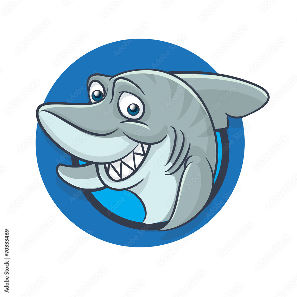 Obraz premium Funny shark mascot
