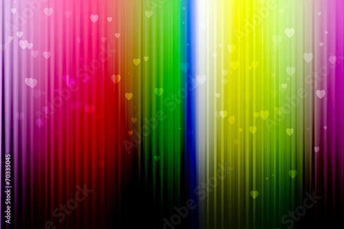 abstract background with vertical colorful stripes, with heart