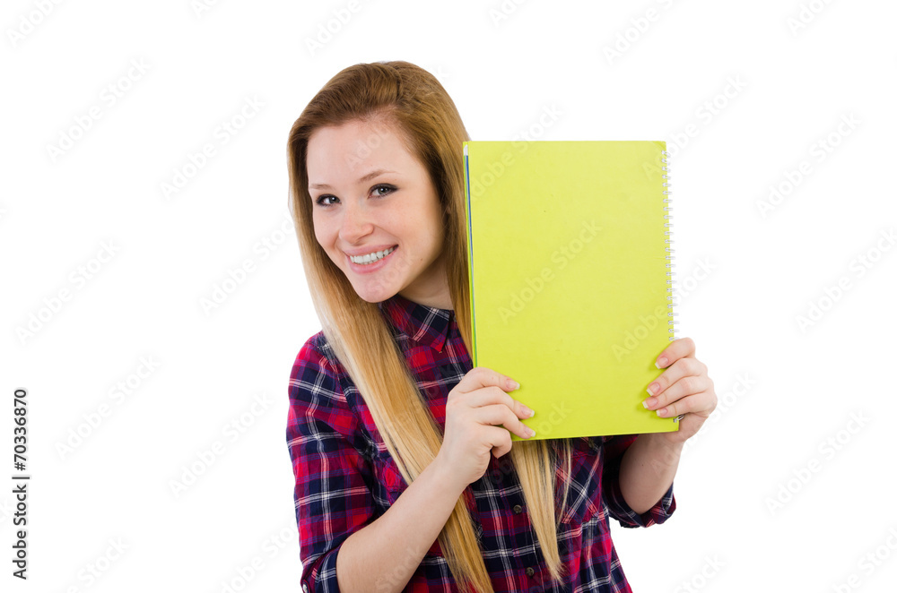 Young student isolated on the white background Young student isolated on the white background