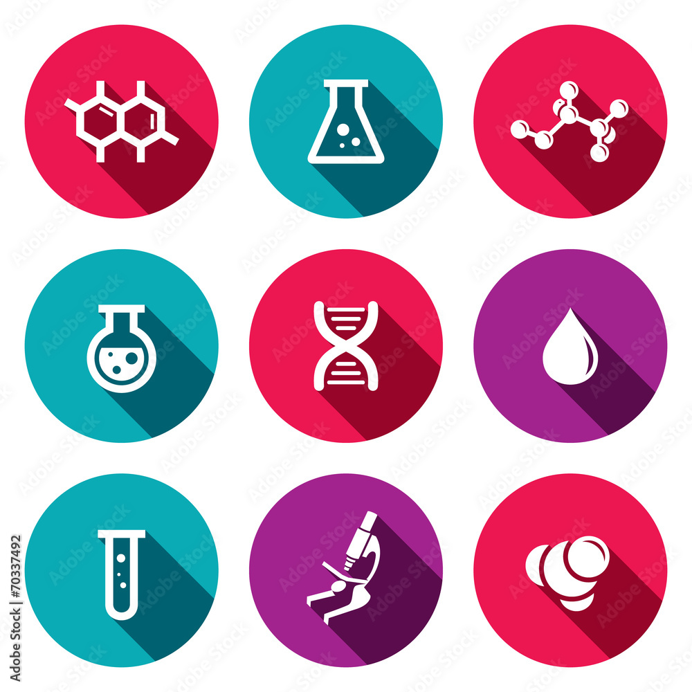 Chemistry icon set