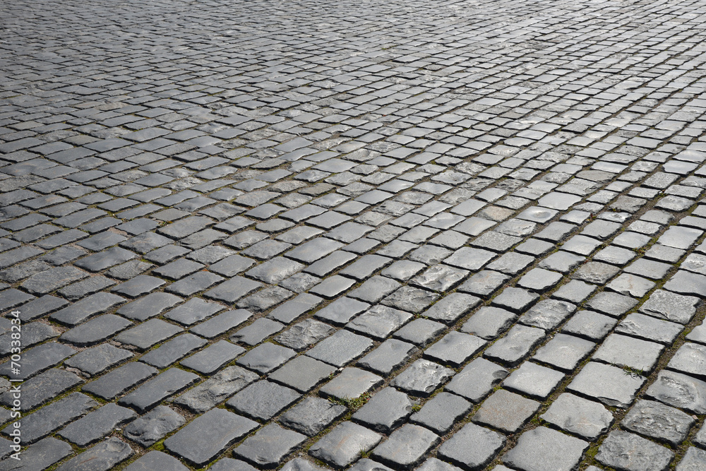 Old cobblestone pavement.