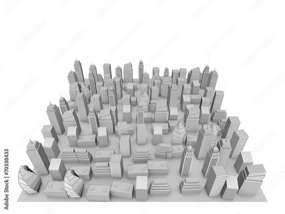 Obraz premium 3D City Model