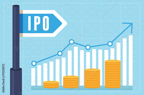 Vector IPO (initial public offering) concept