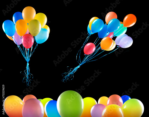 Wallpaper Mural flying balloons isolated Torontodigital.ca