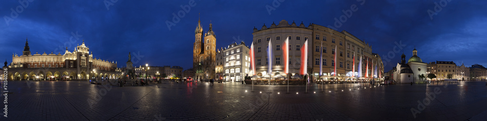 Krakow old town main market square