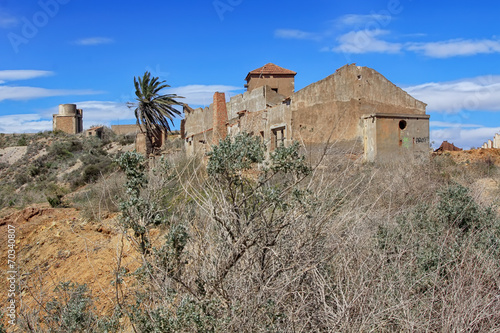 old village destroyed in ruins and abandoned by the bombs of war