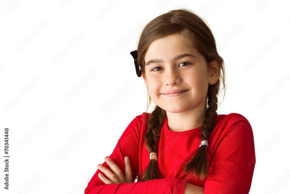 Cute little girl smiling at camera Cute little girl smiling at camera