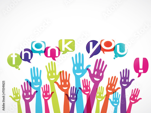 groupe mains souriantes : thank you