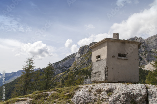 Concrete bunker of world war