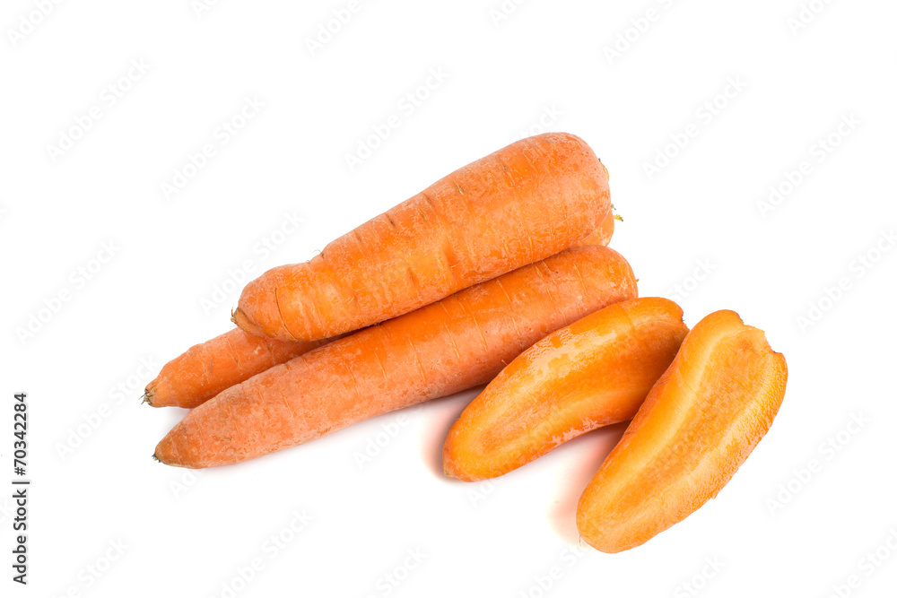 fresh carrots isolated on white background fresh carrots isolated on white background