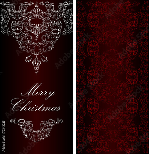 Christmas banner in the Victorian style