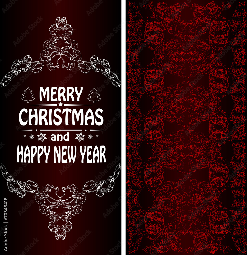Christmas banner in the Victorian style