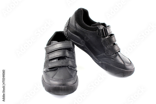 Boys new school shoes. Black trainers