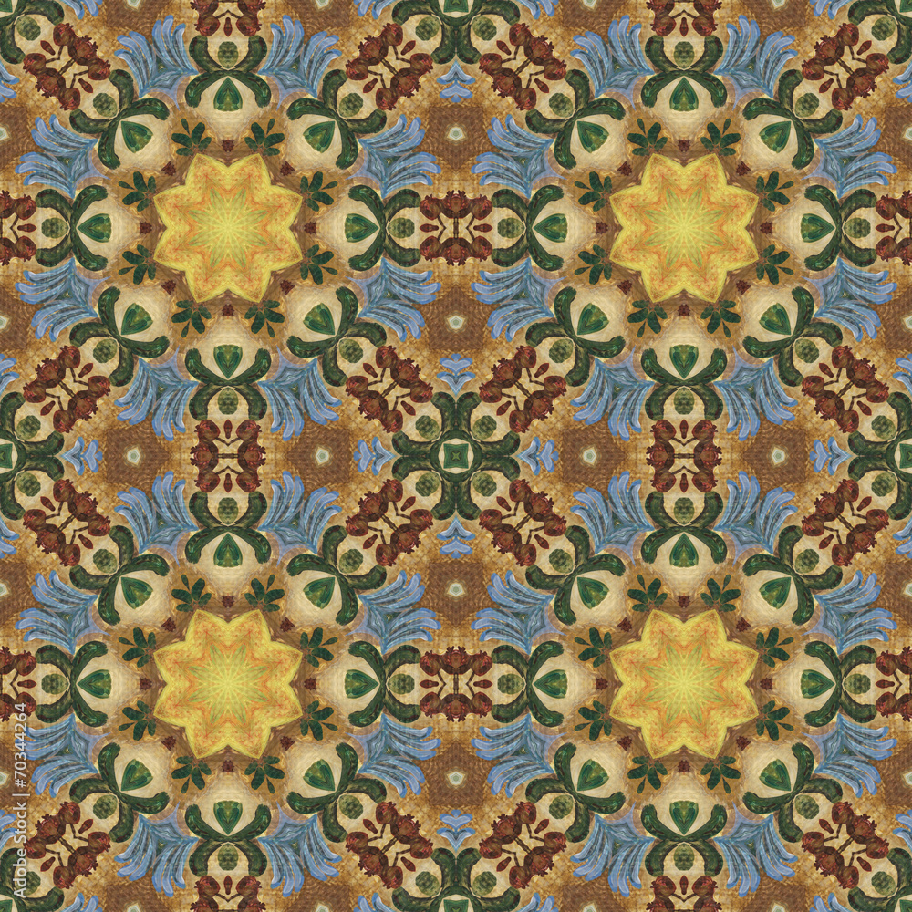 Seamless floral pattern, oil painting Seamless floral pattern, oil painting