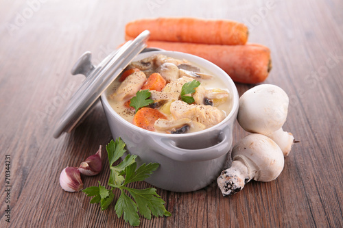 meat and vegetable, blanquette