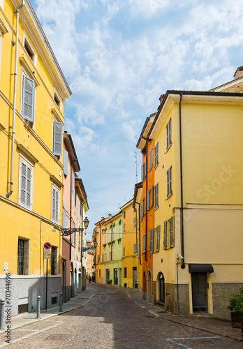 Beautiful street view in Parma. Italy