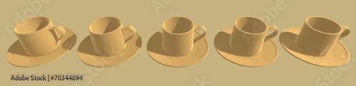 Obraz  z motywem 3d cups