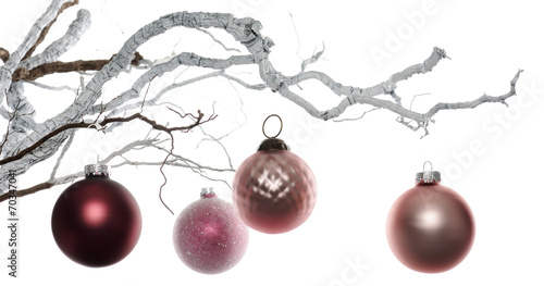 Canvas-taulu twig with baubles