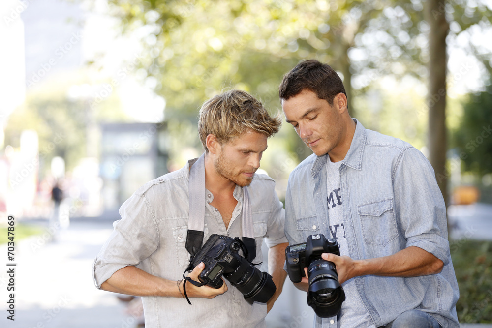 Young photographers on a training day outside Young photographers on a training day outside