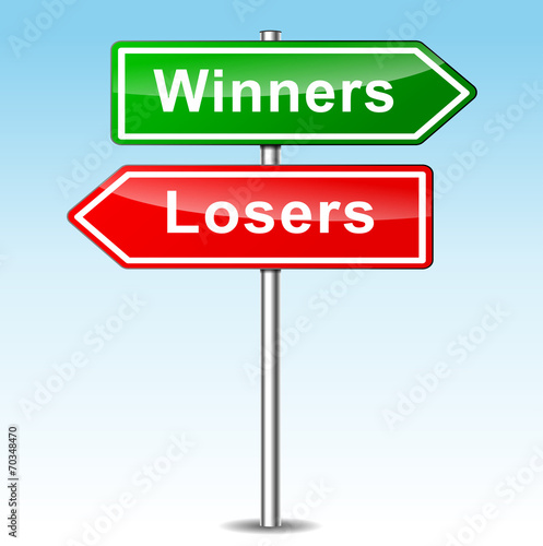 Vector winners ans losers signs