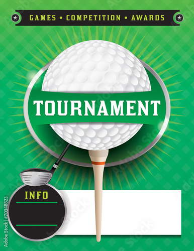 Golf Tournament Template Illustration