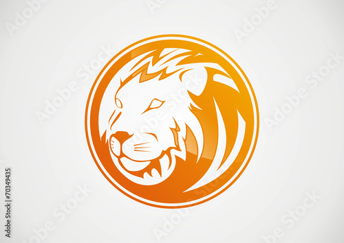 wallpapers Orange Lion Head Logo adobe stock