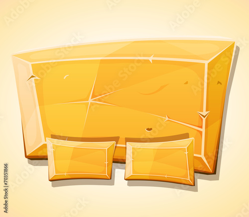 Cartoon Gold Ingot Panel For Ui Game