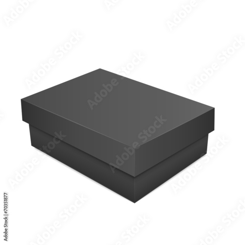 black blank paper box