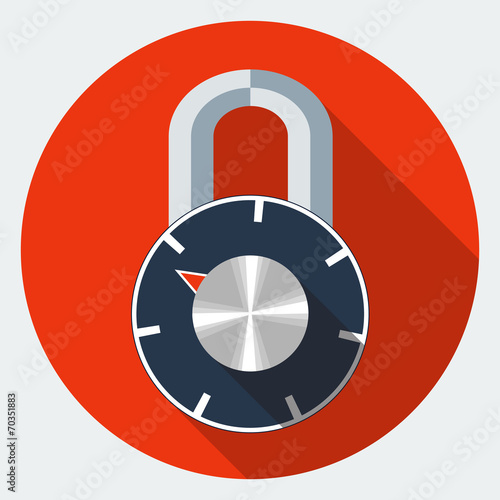 Vector combination padlock icon