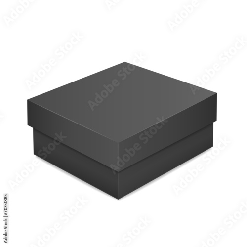 black blank paper box