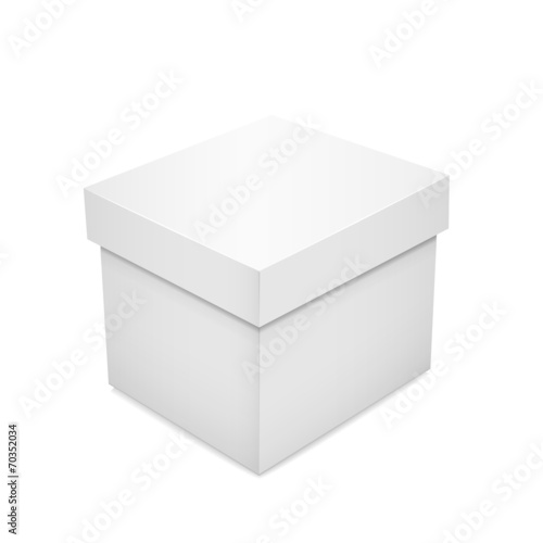 white blank paper box