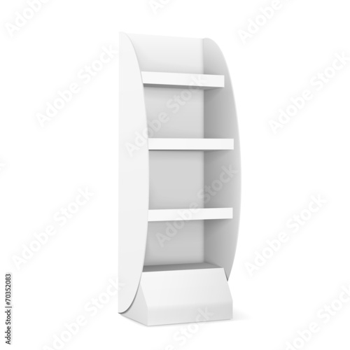 blank display with shelves