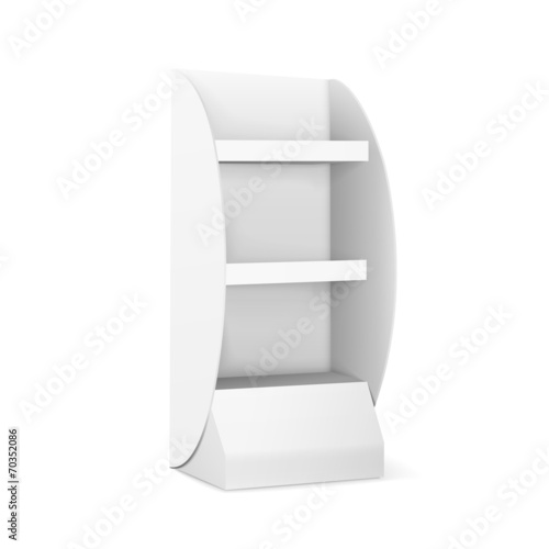 blank display with shelves