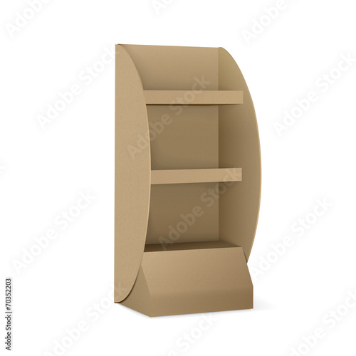 blank display with shelves