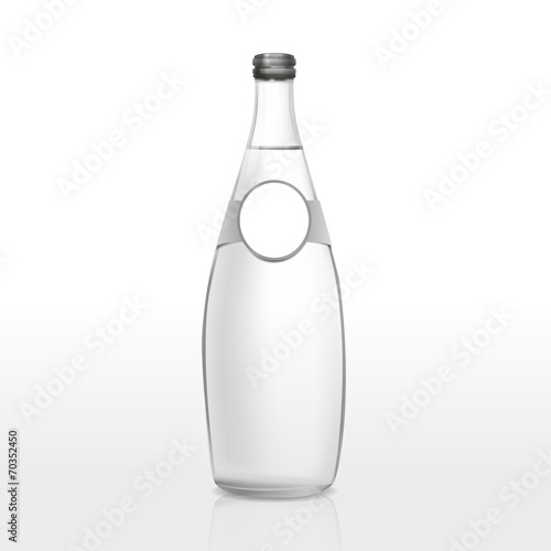 glass bottle with blank label