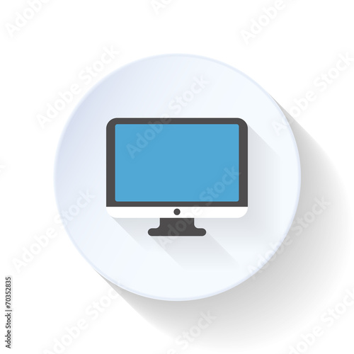 Computer display flat icon