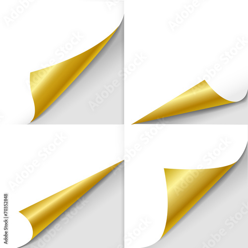 blank sheet of paper with page curl set