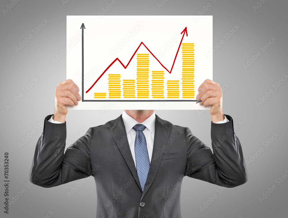Businessman with chart Businessman with chart