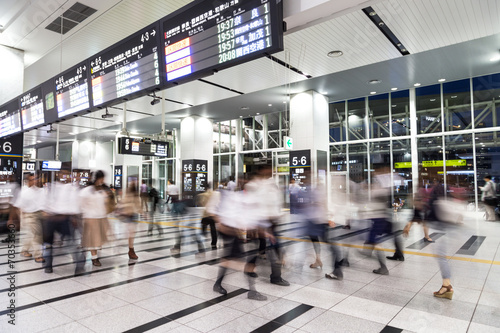 Wallpaper Mural Rush hour. Businessmen walking in the station. Torontodigital.ca