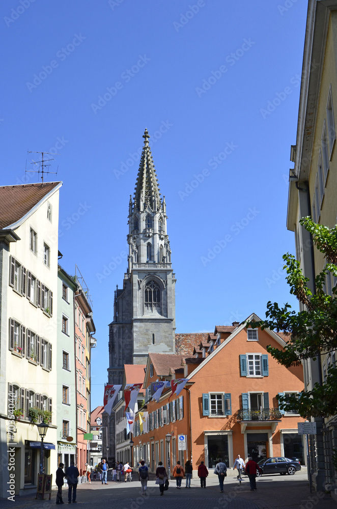 Obraz premium Hussenstrasse mit Münster, Konstanz