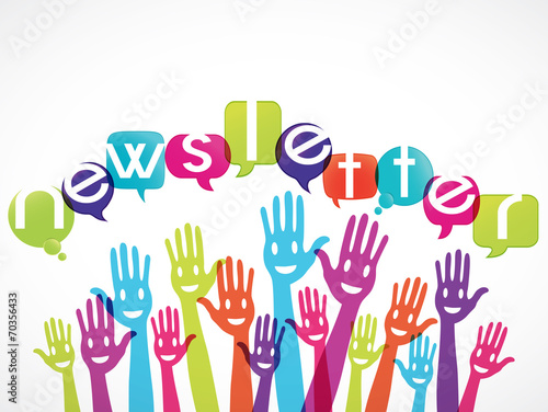 groupe mains souriantes : newsletter