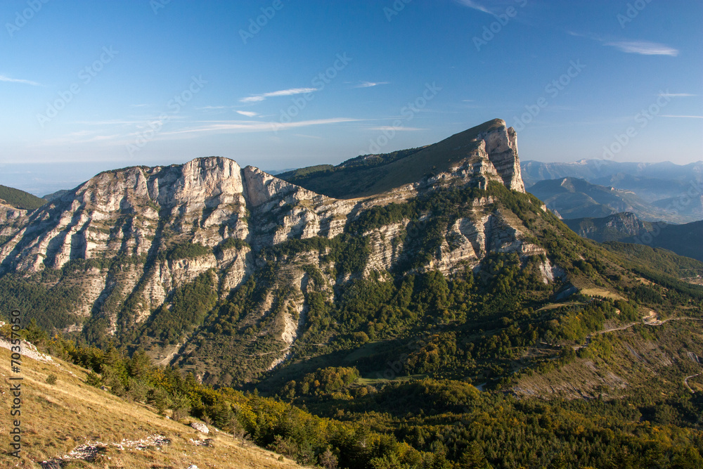 Naklejka premium Vercors - Les Trois Becs depuis le Grand Delmas