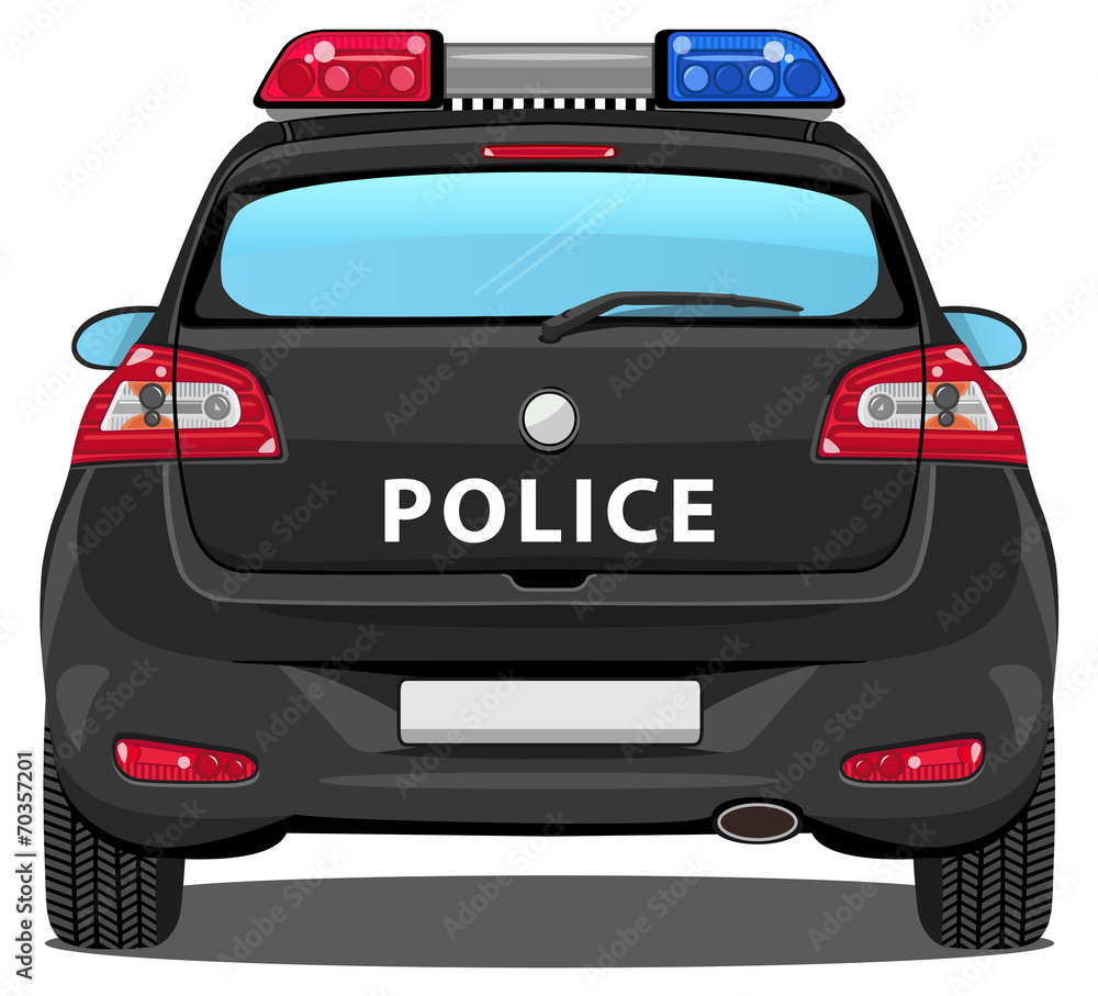 Vector Car - Back view - Police Car