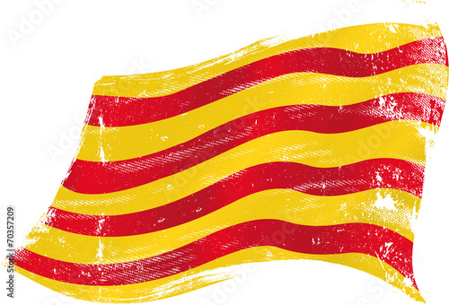 Catalan grunge flag